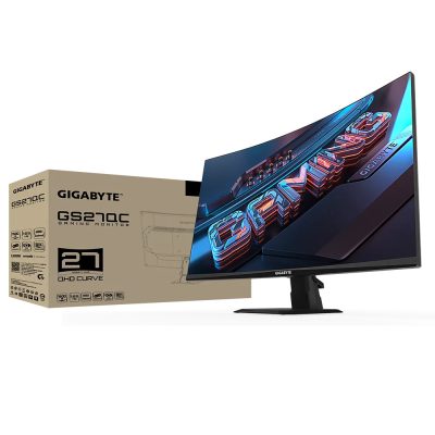 Gigabyte GS27QC számítógép monitor 68,6 cm (27") 2560 x 1440 pixelek Quad HD LCD Fekete