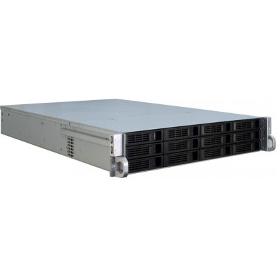 Inter-Tech IPC 2U-2412 Rack Fekete, Ezüst