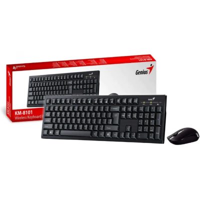 Genius KM-8101 vezeték nélküli billentyűzet + egér fekete (31340014404)