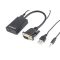 Gembird A-VGA-HDMI-01 video átalakító kábel 0,15 M HDMI A-típus (Standard) VGA (D-Sub) Fekete
