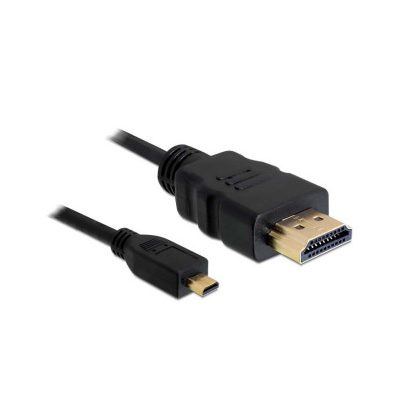 DeLOCK 4043619826643 HDMI kábel 2 M HDMI A-típus (Standard) HDMI D-típus (Micro) Fekete