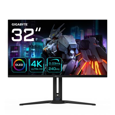 AORUS FO32U2 számítógép monitor 80 cm (31.5") 3840 x 2160 pixelek 4K Ultra HD OLED Fekete