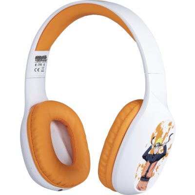 Konix Naruto KX BT HEADPHONES Headset Vezetékes és vezeték nélküli Fejpánt Játék Bluetooth Narancssárga, Fehér