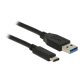 DeLOCK 1m USB3.1-C/USB3.1-A USB kábel USB 3.2 Gen 2 (3.1 Gen 2) USB A USB C Fekete