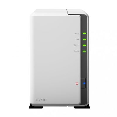 Synology DiskStation DS220j NAS Mini Tower Ethernet/LAN csatlakozás Fehér RTD1296 - BONTOTT